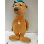 A 26" tall Yogi bear, in fair condition but need tidying.