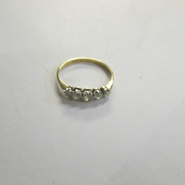 An 18ct yellow gold and diamond ring, size Q. - Image 2 of 2