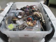 A very large collection of unsorted costume jewellery,