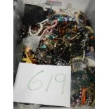 A very large collection of unsorted costume jewellery.