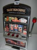 A vintage slot machine.