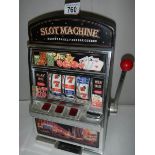 A vintage slot machine.