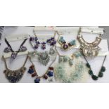 10 various design costume necklaces.