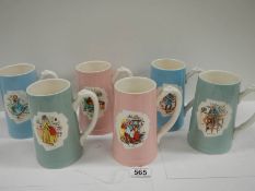 A set of 6 Bass Worthington Dickens character tankards by T G Green.