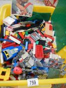 A large crate of assorted Lego.