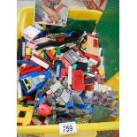 A large crate of assorted Lego.