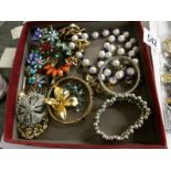 A large quantity of 1970's and vintage jewellery including old paste and marcasite etc.