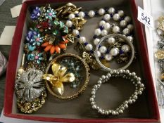 A large quantity of 1970's and vintage jewellery including old paste and marcasite etc.