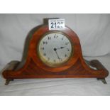 An Edwardian inlaid mantel clock.