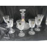 An Edinburgh crystal decanter and a set of 6 Edinburgh crystal glasses.