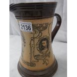 A Doulton Lambeth jug depicting Capt. H Hamblon and Capt. P M Scott.