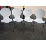 A set of 4 retro style chairs.