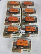 9 boxed Airfix '00' Silo wagons.