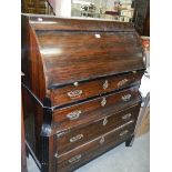 A Victorian dome top bureau. ****Condition report**** Height 125.