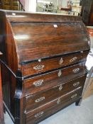 A Victorian dome top bureau. ****Condition report**** Height 125.