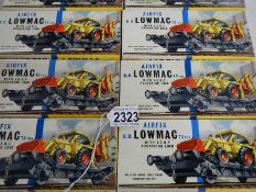 9 Airfix BR Lowmac 14 ton excavator load trucks.