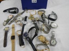 A large quantity of watches.