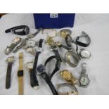 A large quantity of watches.