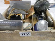 A mixed lot of old lighters, cigarette case etc.