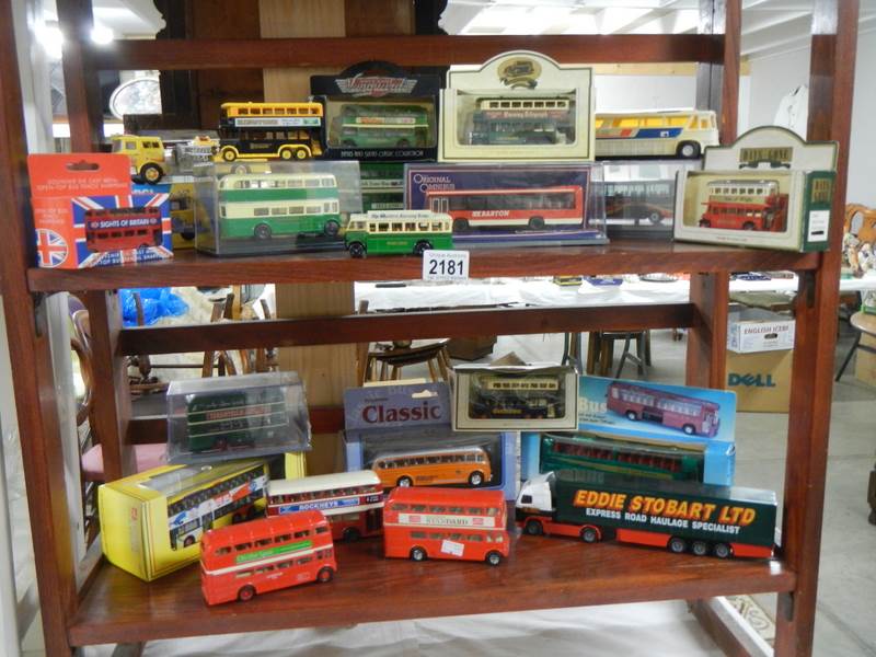 2 shelves of Days Gone buses etch.