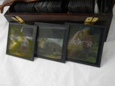 A good collection of coloured magic lantern slides.