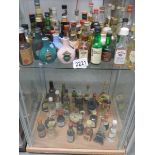 2 shelves of spirit miniatures etc.