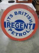 A circular Regent aluminium sign, 31.5" diameter.