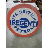 A circular Regent aluminium sign, 31.5" diameter.