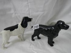 2 large Beswick cocker spaniels.