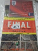 An Arsenal V Liverpool final 1971 football programme, England £5 coin etc.