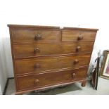 A Victorian mahogany 2 over 3 chest of drawers.