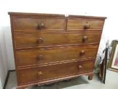 A Victorian mahogany 2 over 3 chest of drawers.