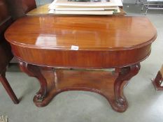 A Victorian mahogany hall table in good condition.