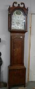 An 8 day painted dial Grandfather clock, Caistor complete with framed photograph of original owner.