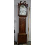 An 8 day painted dial Grandfather clock, Caistor complete with framed photograph of original owner.