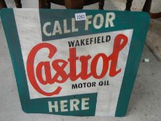 A square Castrol sign, 21.5" x 21.