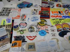 A large quantity of car stickers etc.