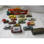 A quantity of early Lesnes and Matchbos models including car transporter.