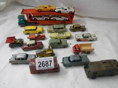 A quantity of early Lesnes and Matchbos models including car transporter.