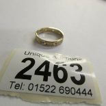 A 9ct gold hall marked ring, stone set, Birmingham 1978, size M.