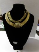 A vintage Napier necklace and an Italian silver gilt bracelet.