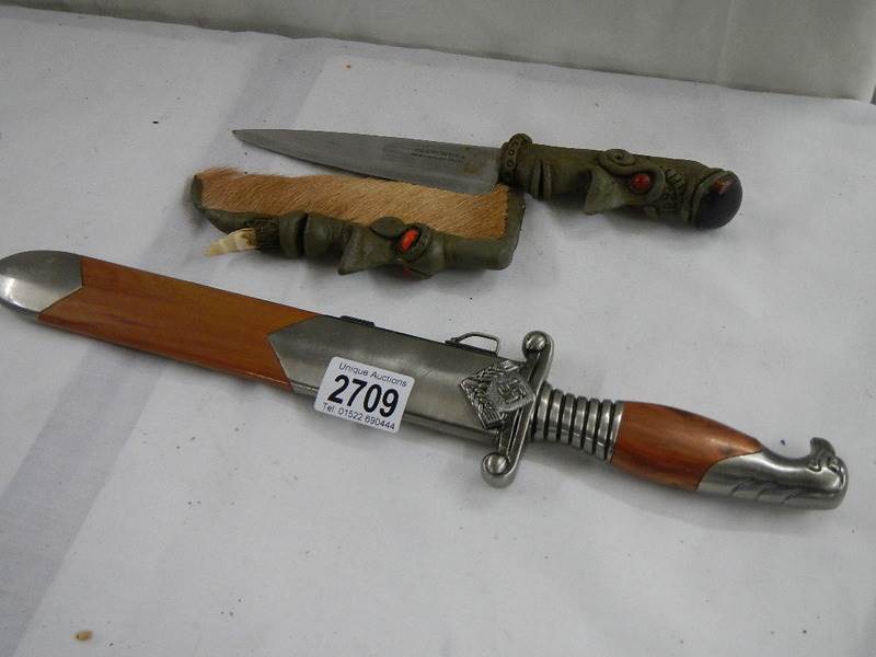 2 20th century knives including one with handle shaped as head. - Image 6 of 7