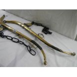 A pair of Victorian brass horse hames.