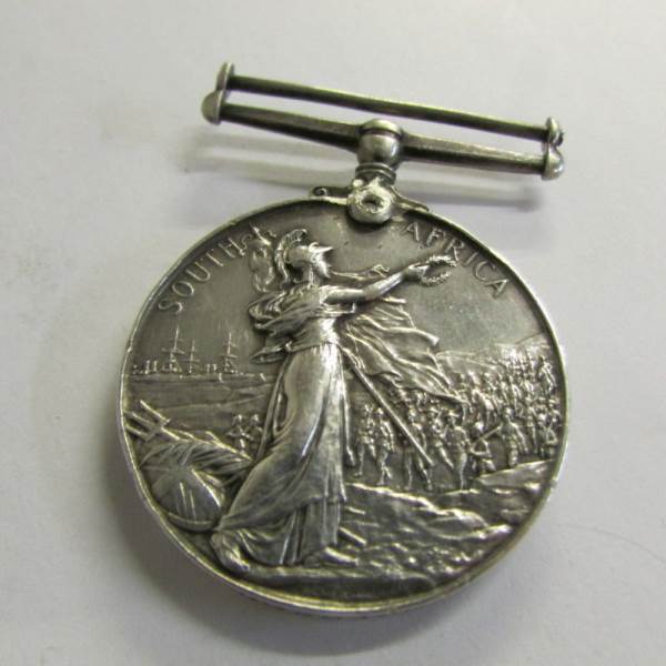 2 Victorian silver medals (one made in to a brooch). Egyptian medal made into a brooch, named G. - Image 3 of 5