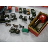 A 1950's metal crane, assorted die cast etc.