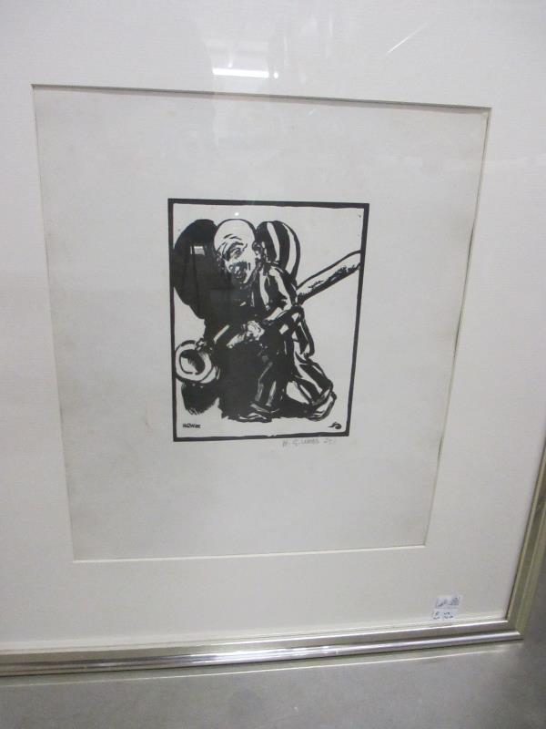 Harry George Webb (1882-1914) Pair of late 19th early 20th century pencil signed woodblock prints, - Image 3 of 3