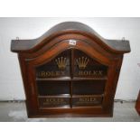 A Rolex display cabinet. Dimensions width 88cm, height 72cm, depth 22.5cm **collect only**.