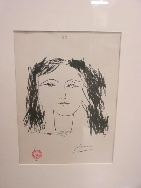 Pablo Picasso (1881-1973) Print of a young girl (portrait), stamped and signed in pencil. - Image 2 of 3