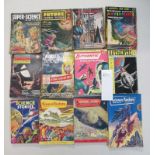 A collection of 12 early Sci-Fi pulp books including Authentic, Science Fantasy,