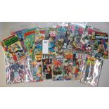 A collection of 20 1970s comics in bags including Black Lightning, Steel, The Invaders,